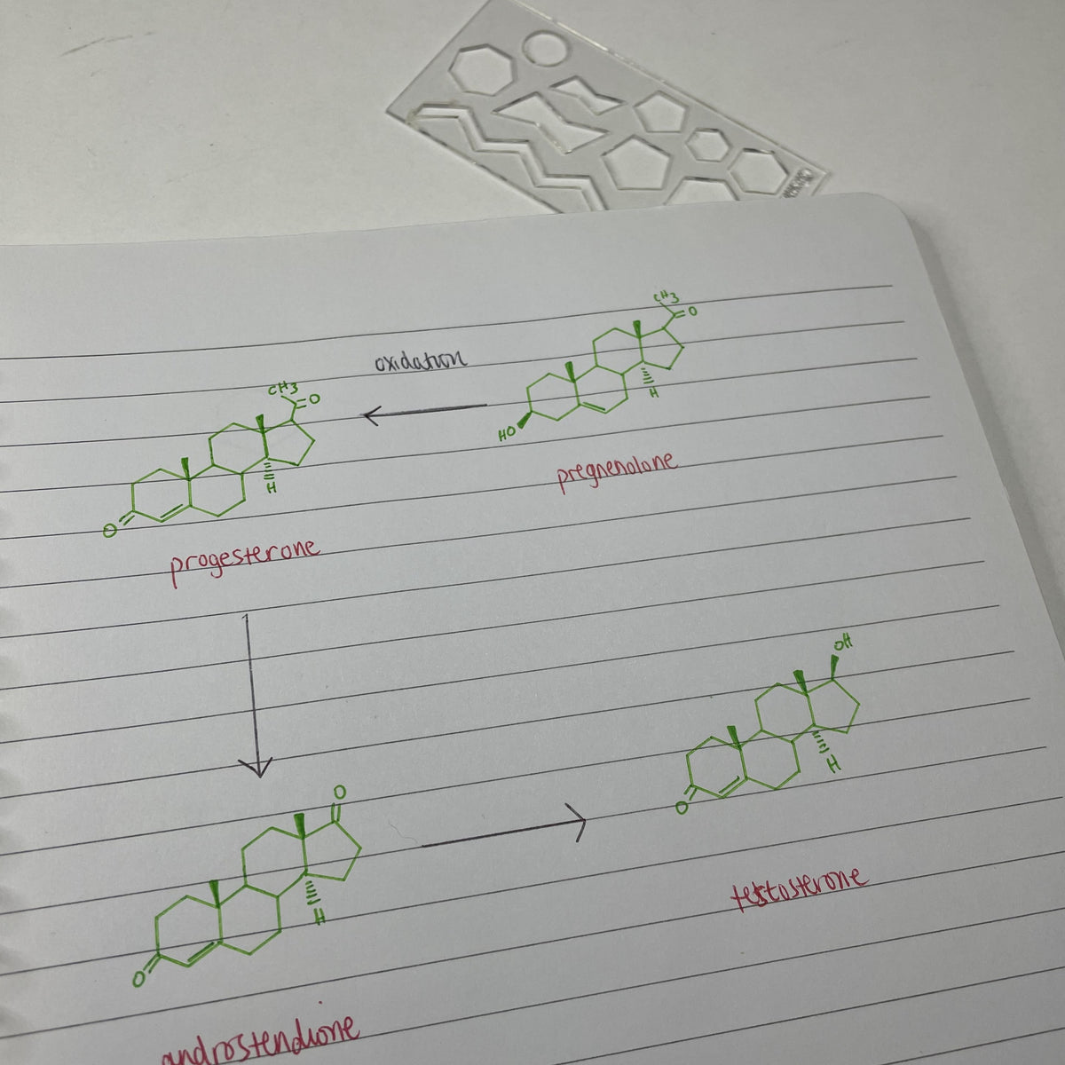 Cyclohexane and chair conformation stencil – ChemiStencils